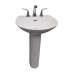 Barclay Products Reserva 600 22 in. Pedestal Lavatory Sink Combo for 8 in. Widespread in White - B00DE1DUHW